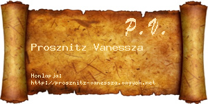 Prosznitz Vanessza névjegykártya